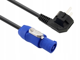 Kabel zasilający typu PowerCon - Schuko (wtyczka kątowa) 120 cm