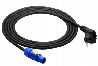 Kabel zasilający typu PowerCon - Schuko (wtyczka kątowa) 120 cm