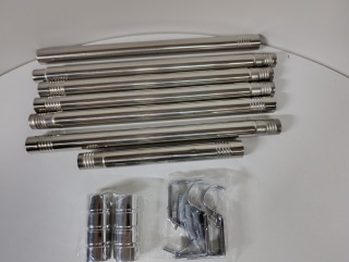 Karnisz teleskopowy srebrny 60-220 cm