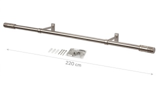 Karnisz teleskopowy srebrny 60-220 cm