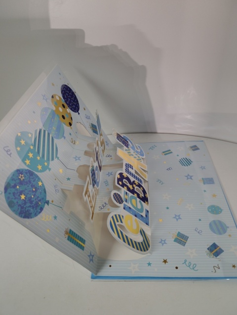 Kartka urodzinowa + Koperta Składana Okolicznościowa 3D XXL 21x29 cm Format A4