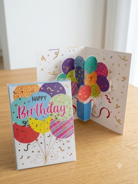 Kartka Urodzinowa 3D HAPPY BIRTHDAY – Efektowna Niespodzianka