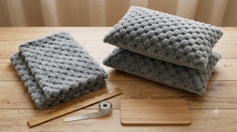 Komplet 2x Poszewka dekoracyjna na poduszkę – Miękkie Futerko (50x30 cm)