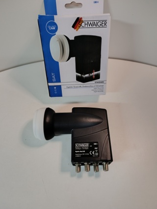 Konwerter Satelitarny SCHWAIGER LNB 4 Quad – Cyfrowy, 4 Wyjścia LNB4