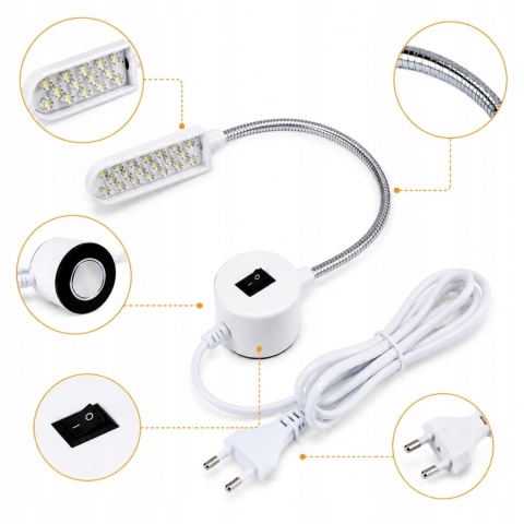 Lampka Do Maszyn Szwalniczych 2w - 30 LED , lampa do maszyny do szycia