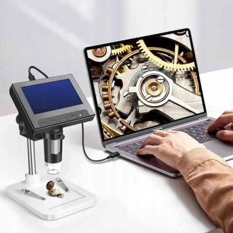 Mikroskop elektroniczny DM4 1000X 2,0 MP USB 4,3-calowy cyfrowy + karta pamięci