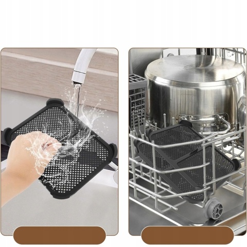 OSŁONA PRZECIWBRYZGOWA DO AIR FRYER 2 SZT SILIKONOWA 21x16 cm