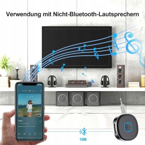 Odbiornik Bluetooth J33 AUX Adapter Audio do Samochodu 5.0