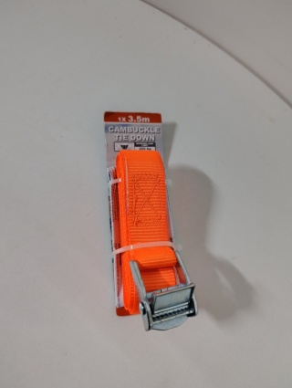 PAS TRANSPORTOWY SPINAJĄCY BAGAŻ DO WALIZKI POMARAŃCZOWY 2,5 CM X 3,5 M