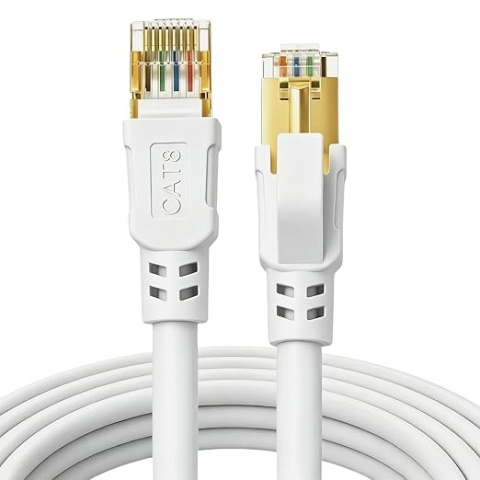 PŁASKI KABEL INTERNET CAT 8 ZESTAW 6 m