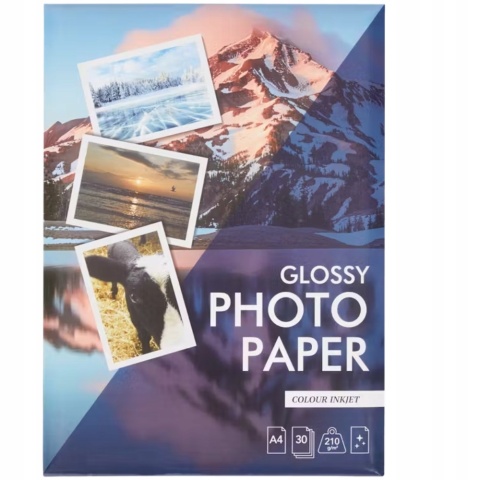 Papier Fotograficzny Błyszczący Jednostronny A4 30 Szt. 210g/m2