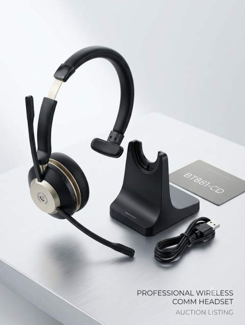 SŁUCHAWKI BEZPRZEWODOWE Z MIKROFONEM BT881-CD BLUETOOTH