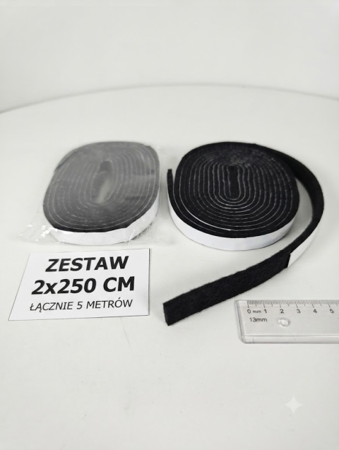 Samoprzylepna Uszczelka Filcowa – 2x250 cm (5 metrów łącznie!) – Szerokość 13 mm