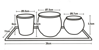 Świecznik na tealighty lustrzana podstawa 26 cm