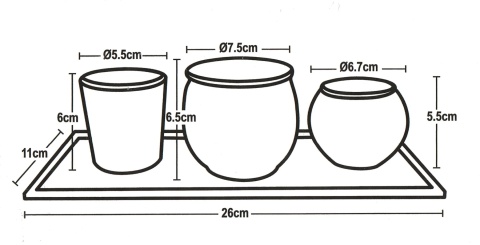Świecznik na tealighty lustrzana podstawa 26 cm