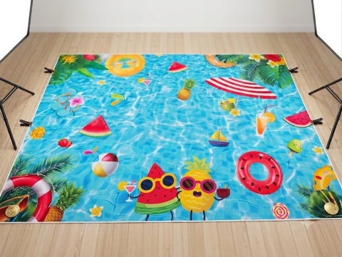 Tło Fotograficzne "Hello Summer" – Wakacyjny Klimat w Twoim Studio 150x205 cm