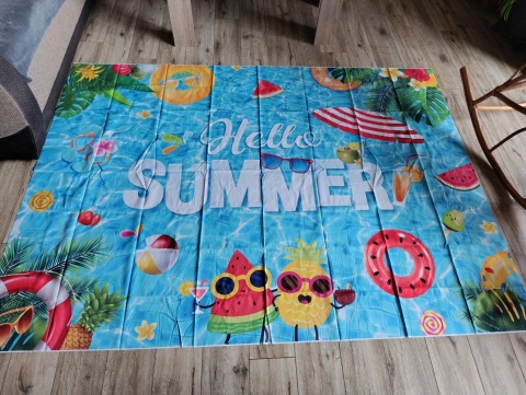 Tło Fotograficzne "Hello Summer" – Wakacyjny Klimat w Twoim Studio 150x205 cm