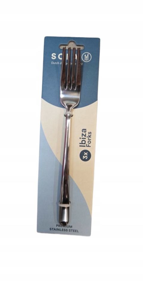 Widelce Zestaw 3 widelców stołowych – Model "Ibiza" – Premium Stainless Steel, sztućce