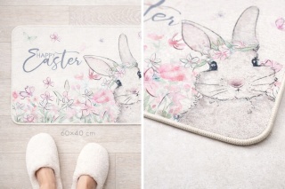 Wielkanocna Wycieraczka dywanik mata 60x40 cm– Wiosenna Dekoracja z Antypoślizgowym Spodem