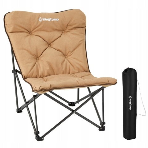 Wygodne krzesło kempingowe King Camp Butterfly KC2224 C10 khaki