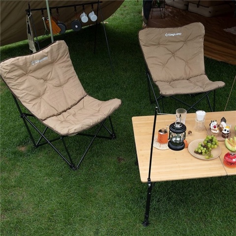 Wygodne krzesło kempingowe King Camp Butterfly KC2224 C10 khaki