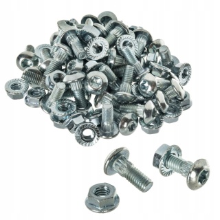 Zestaw 20 szt. Śrub Nierdzewnych M6 x 20 mm + Nakrętki Kołnierzowe Ząbkowane