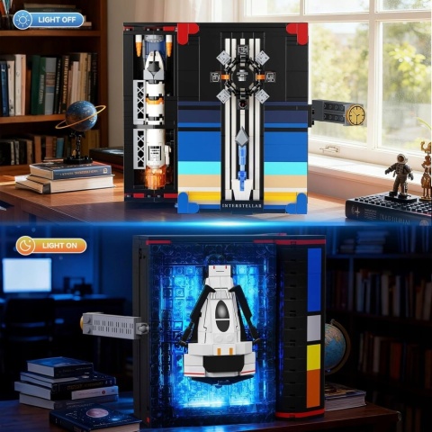 Zestaw konstrukcyjny KOSMOS SPACE Book Nook z oświetleniem LED 945 el. SC9952