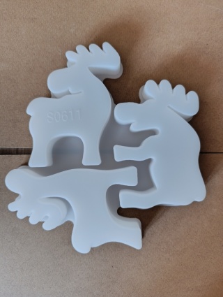 FORMY SILIKONOWE ZESTAW 3 RENIFERÓW RĘKODZIEŁO DIY
