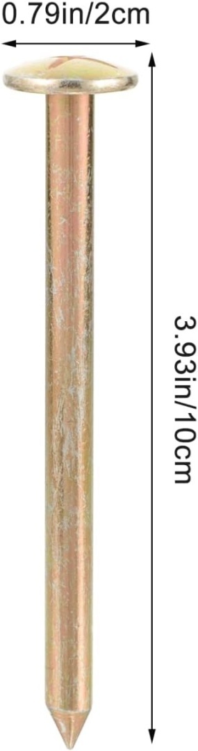 10 x Gwoździe Pomiarowe Geodezyjne Sidingowe Stal Nierdzewna 10 cm
