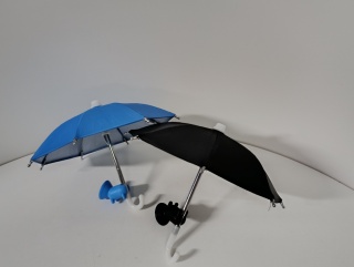 2 szt Miniaturowy Parasol Osłona przeciwsłoneczna 24 cm z Przyssawką (Telefon / Deska Rozdzielcza / Dekoracja