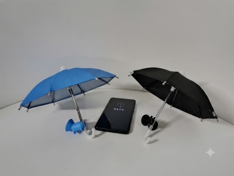 2 szt Miniaturowy Parasol Osłona przeciwsłoneczna 24 cm z Przyssawką (Telefon / Deska Rozdzielcza / Dekoracja