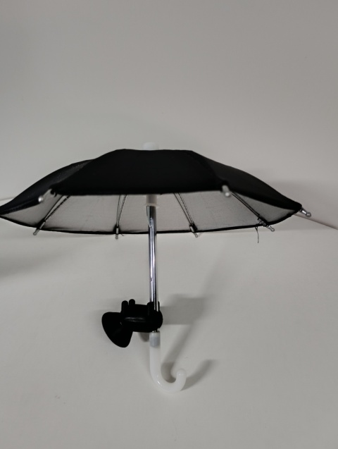 2 szt Miniaturowy Parasol Osłona przeciwsłoneczna 24 cm z Przyssawką (Telefon / Deska Rozdzielcza / Dekoracja