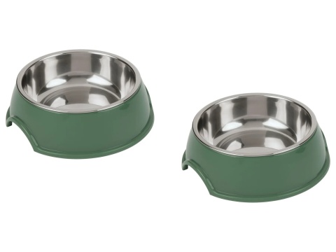 2 szt Miska dla kota i psa ZOOFARI (160 ml) – Stal nierdzewna i tworzywo