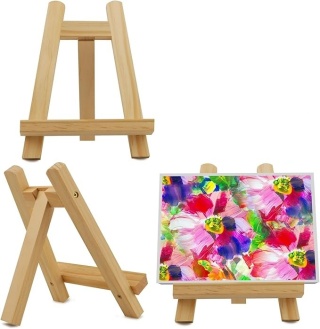 3x Sztaluga Drewniana Trójnożna Stołowa 21x15 cm Ekspozytor