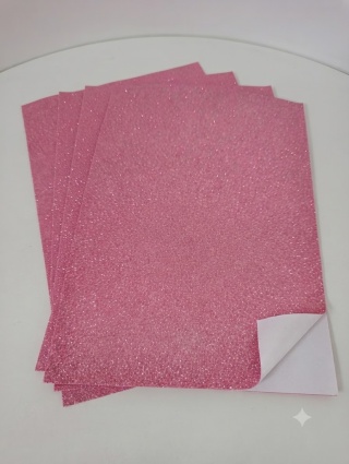 Arkusze piankowe A4 6szt brokat róż (DIY, Scrapbooking, Robótki Ręczne)
