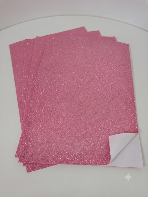 Arkusze piankowe A4 6szt brokat róż (DIY, Scrapbooking, Robótki Ręczne)