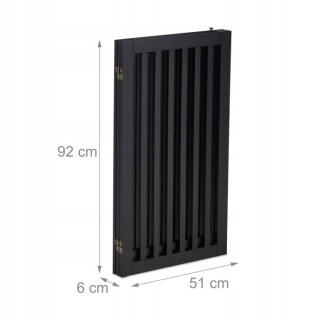 Barierka dla Psa z Drzwiczkami 154x92 cm Składana Czarna MDF