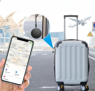 2 x Bezprzewodowy Inteligentny Lokalizator do Apple w Kolorze Czarnym + etui