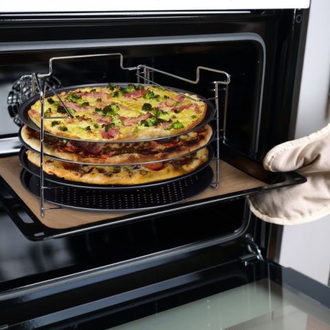 4 szt Blacha forma do pizzy na stojaku