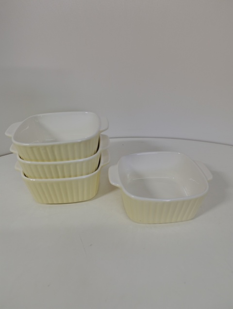 4 x CERAMICZNE NACZYNIA DO ZAPIEKANIA 400ML FORMY DO PIECZENIA KOKILKI