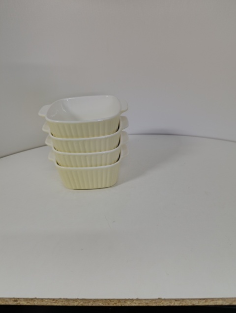 4 x CERAMICZNE NACZYNIA DO ZAPIEKANIA 400ML FORMY DO PIECZENIA KOKILKI