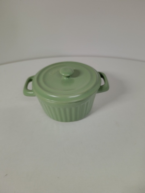 Ceramiczne naczynie do zapiekania z pokrywką – Zielone (220 ml)