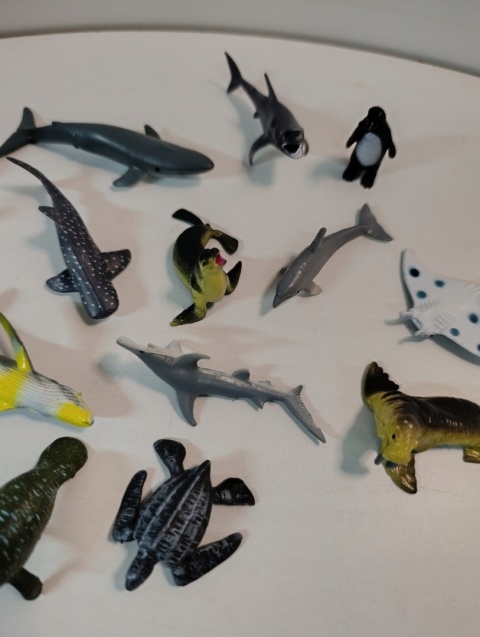Figurki Mini ocean 16 szt realistyczne podwodne zwierzęta Morskie