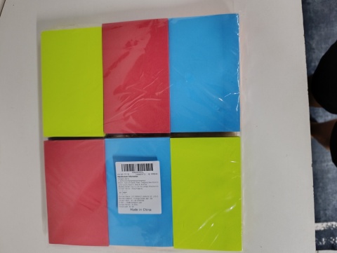 karteczki samoprzylepne KOLOROWE mocne 1200 KARTEK ( 12 x 100 szt)