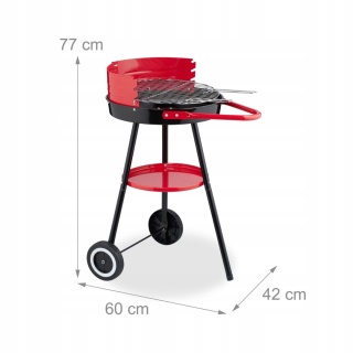 Klasyczny grill węglowy 42 cm z kółkami