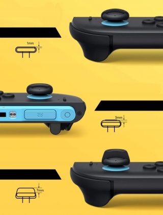 Nakładki Gumki 6w1 Czarne Jsaux Na Joy Con Do Nintendo Switch 2 Zestaw