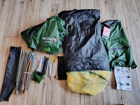 Namiot ultralekki Wechsel Exogen 2 osobowy 1,93 kg powystawowy, kompletny