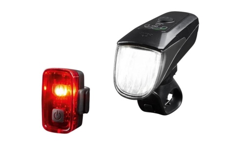 Oświetlenie Rowerowego zestaw LED Crivit (Przód + Tył) USB lampki rowerowe