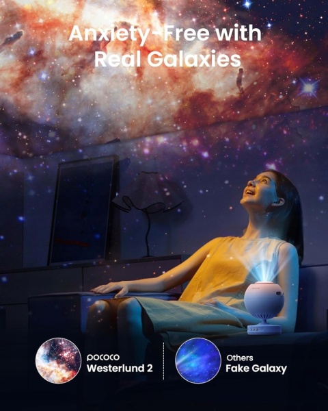 POCOCO PROJEKTOR GWIAZD GALAXY LAMPKA NOCNA PLANETARIUM LED DLA DZIECI