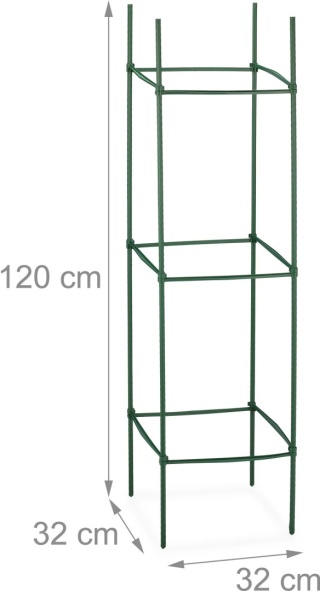 Podpórka do roślin podpora 120 cm Relaxdays zestaw 4 szt zielona